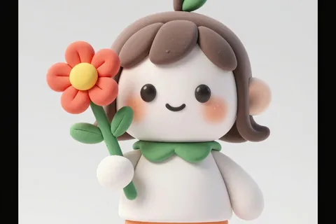 AI generated clay style art example