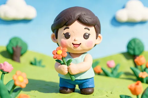 AI generated clay style art example