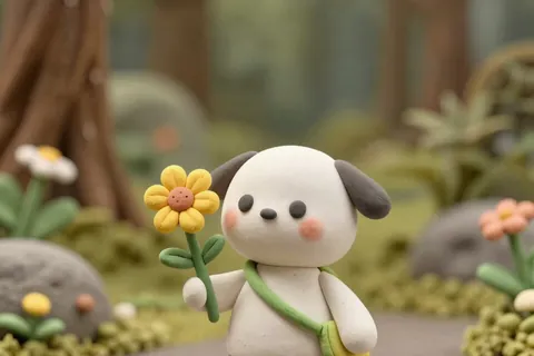 AI generated clay style art example