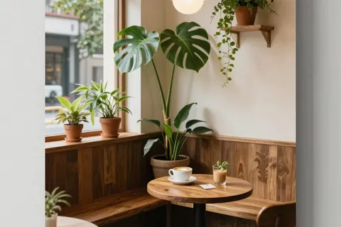 AI generated coffee shop scenes example