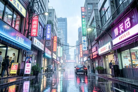 AI generated cyberpunk cities example