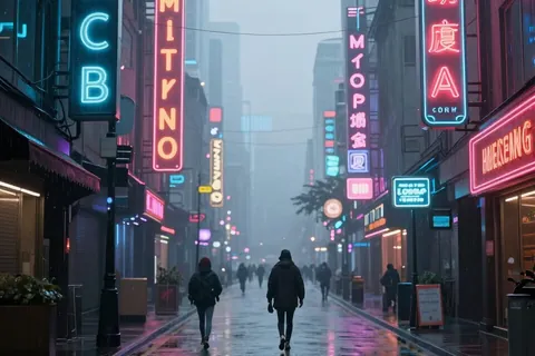 AI generated cyberpunk cities example