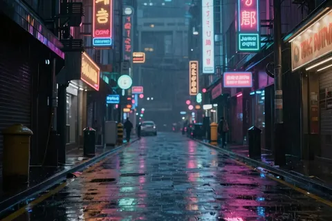 AI generated cyberpunk cities example