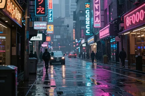AI generated cyberpunk cities example