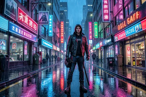 AI generated cyberpunk cities example