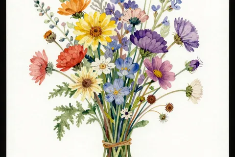 AI generated flower art example