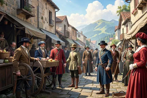 AI generated history scenes example