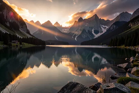 AI generated landscape art example