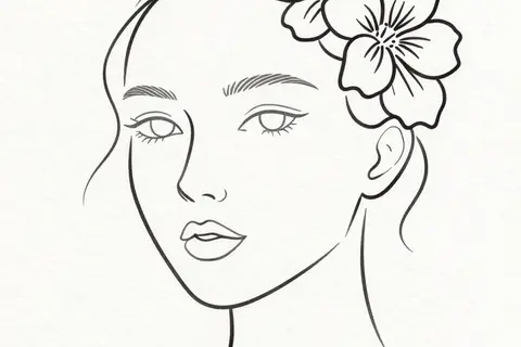 AI generated line art example