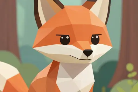 AI generated low poly art example