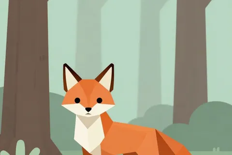 AI generated low poly art example