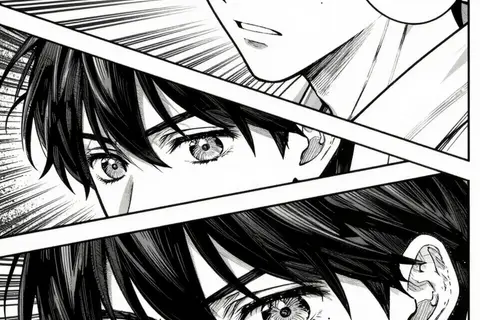 AI generated manga panels example