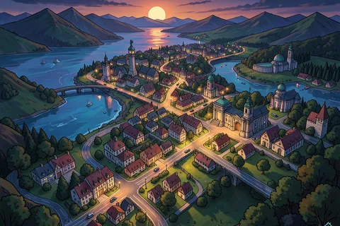 AI generated map illustrations example