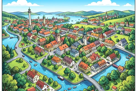 AI generated map illustrations example