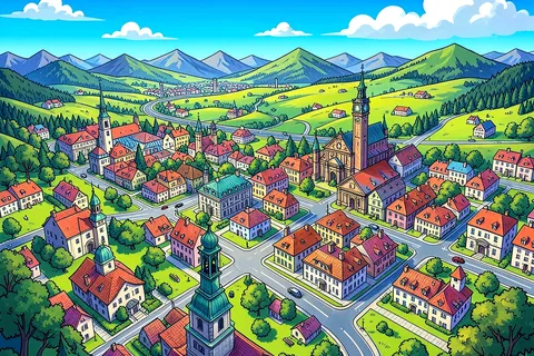 AI generated map illustrations example
