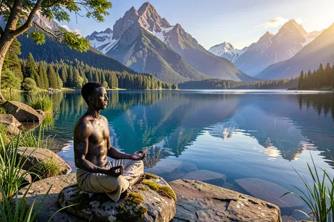 AI generated meditation art example