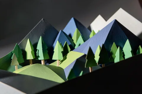 AI generated paper cutout art example