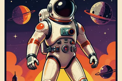 AI generated retro posters example