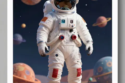 AI generated space explorers example