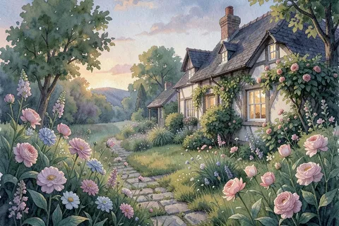 AI generated watercolour art example