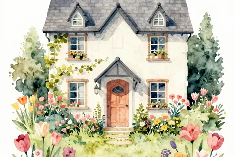 AI generated watercolour art example