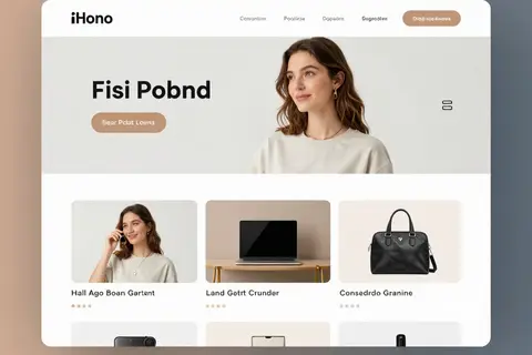 AI generated website hero images example
